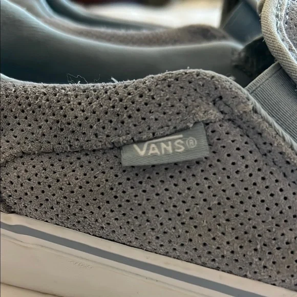 Vans women’s blue Slip-On Sneakers Blue suede shoes - Picture 2 of 5